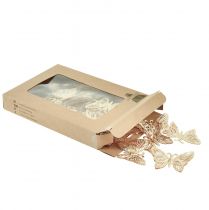 Itens Borboletas decorativas de metal penduradas decoração dourada 5cm 30 un