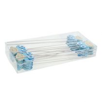 Itens Plugue decorativo azul bebê 5cm C25cm 20 un