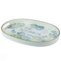 Itens Bandeja decorativa hortênsias bandeja plástica branca 39×27,5cm