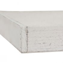 Itens Bandeja decorativa bandeja quadrada de madeira branca 20×20×3,5cm