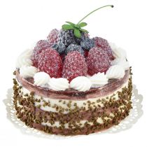 Boneco de bolo decorativo de chocolate com framboesas Ø10cm