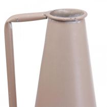 Vaso decorativo jarro decorativo de metal rosa cônico 15x14,5x38cm