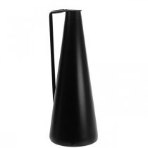 Vaso decorativo puxador de metal vaso de chão preto 20x19x48cm