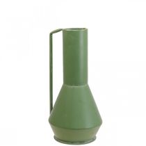 Vaso decorativo jarro decorativo de metal alça verde 14cm Alt 28,5cm