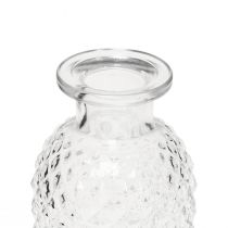 Itens Vasos decorativos mini vidro transparente retro diamante Ø5,5cm Alt.9cm 6 unid.