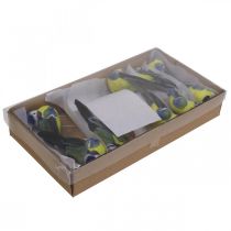 Itens Deco Birds on Wire Spring Deco Blue Tit 10×3cm 9pcs