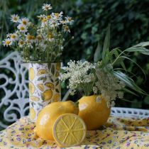 Decoração de mesa de decoração de verão de cerâmica Deco limão 11cm