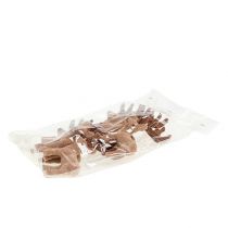 Itens Deco cervo mini marrom flocado 11 cm 6 unidades