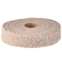 Itens Fita decorativa rosa antiga fita larga para presente com aparência de lã 40mm 8m