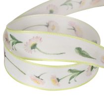 Itens Fita para presentes com estampa floral Bellis, ideal para artesanato e embalagens, 25 mm x 20 m