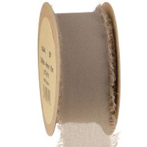 Itens Fita decorativa chiffon marrom fita marrom lama 40mm 15m