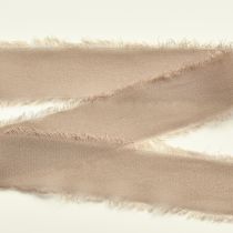 Itens Fita decorativa chiffon marrom fita marrom lama 40mm 15m