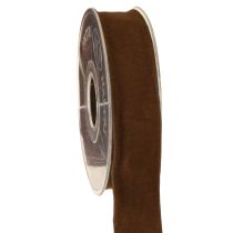 Itens Fita decorativa de veludo marrom fita para joias 25mm 7m