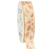 Itens Fita decorativa outono fita de tecido decorativo bege rosa antigo 25mm 20m