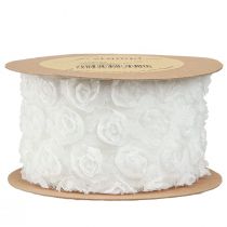 Itens Fita decorativa casamento rosas brancas fita para presente 60mm 5m