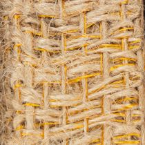 Itens Fita decorativa de juta, amarela, natural, 25 mm; fita decorativa rústica de juta, 10 m