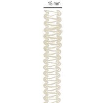 Itens Fita decorativa de juta, fita natural para presentes, branco creme, 15 mm x 15 m