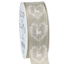 Itens Fita decorativa cervo natural 40mm 20m