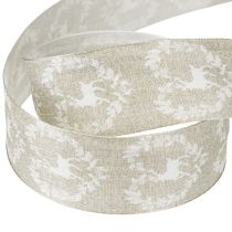 Itens Fita decorativa cervo natural 40mm 20m