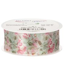 Itens Fita de presente com estampa floral para embrulhar presentes com elegância, 15m