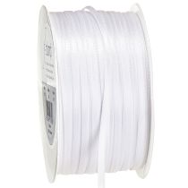Itens Fita decorativa de cetim fita branca fita dupla de cetim 3mm 50m