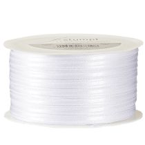 Itens Fita decorativa de cetim fita branca fita dupla de cetim 3mm 50m