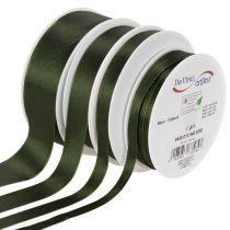 Itens Fita decorativa de tafetá, verde, várias larguras, 50m