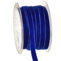 Itens Fita decorativa Veludo Fita de veludo azul 10mm 20m