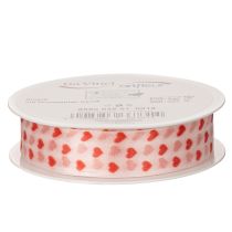 Itens Fita para presentes com corações, ideal para embalagens criativas e presentes personalizados, 2,5 cm de largura, 15 m de comprimento.