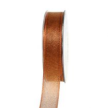 Itens Fita decorativa com tiras de lurex cobre 25mm 20m
