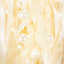 Itens Fita decorativa com pérolas, creme, 20mm, 5m
