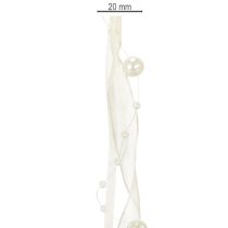 Itens Fita decorativa com pérolas, creme, 20mm, 5m