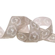 Fita decorativa cervo natural 40mm 20m