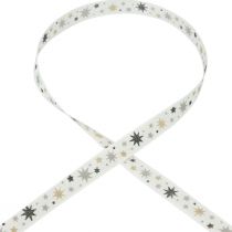 Itens Fita de presente de Natal com padrão de estrela branca 15mm 20m