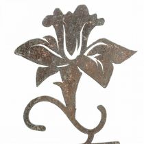 Suporte de flor de madeira decorativo de metal letras Primavera 6x9,5x39,5cm