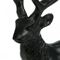 Itens Deco Deer Deco Renas Metal Madeira Preto A 25cm