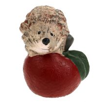 Figura decorativa ouriço em cerâmica de maçã 7,5 cm