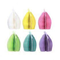Itens Figuras decorativas de papel favo de mel galinhas coloridas 7,5×4,5×8cm 6 unidades