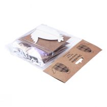 Itens Figuras decorativas de papel favo de mel galinhas coloridas 7,5×4,5×8cm 6 unidades