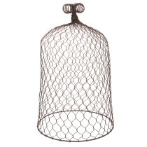 Itens Sino decorativo de metal, auxiliar de escalada, capuz de arame, marrom, acabamento enferrujado, A50/41cm Ø30/25cm, conjunto de 2