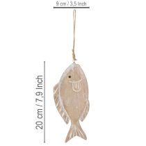 Itens Suporte decorativo de madeira para peixes, 21 cm, 2 peças