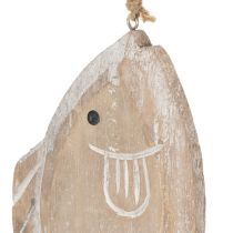 Itens Suporte decorativo de madeira para peixes, 21 cm, 2 peças