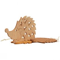 Cabide de madeira ouriço deco marrom natureza laranja 12x10cm 12uds