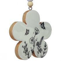 Itens Cabide decorativo coração flor borboleta branco natural 9 cm 3 unidades