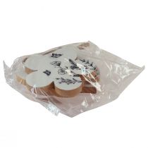 Itens Cabide decorativo coração flor borboleta branco natural 9 cm 3 unidades