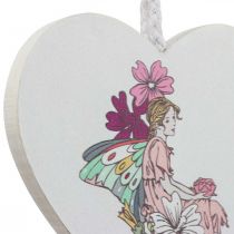 Coração decorativo para pendurar, pingente de elfo coração 12cm 6uds