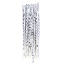 Cordão decorativo de couro cordão branco com rebites 3mm 15m