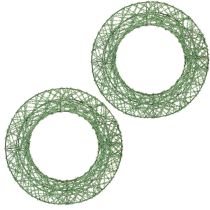 Itens Guirlanda decorativa de arame verde para projetos DIY, 19 cm, 2 peças