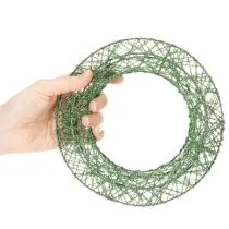 Itens Guirlanda decorativa de arame verde para projetos DIY, 19 cm, 2 peças