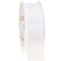 Itens Fita decorativa para presente, fita branca de poliéster 40mm 50m